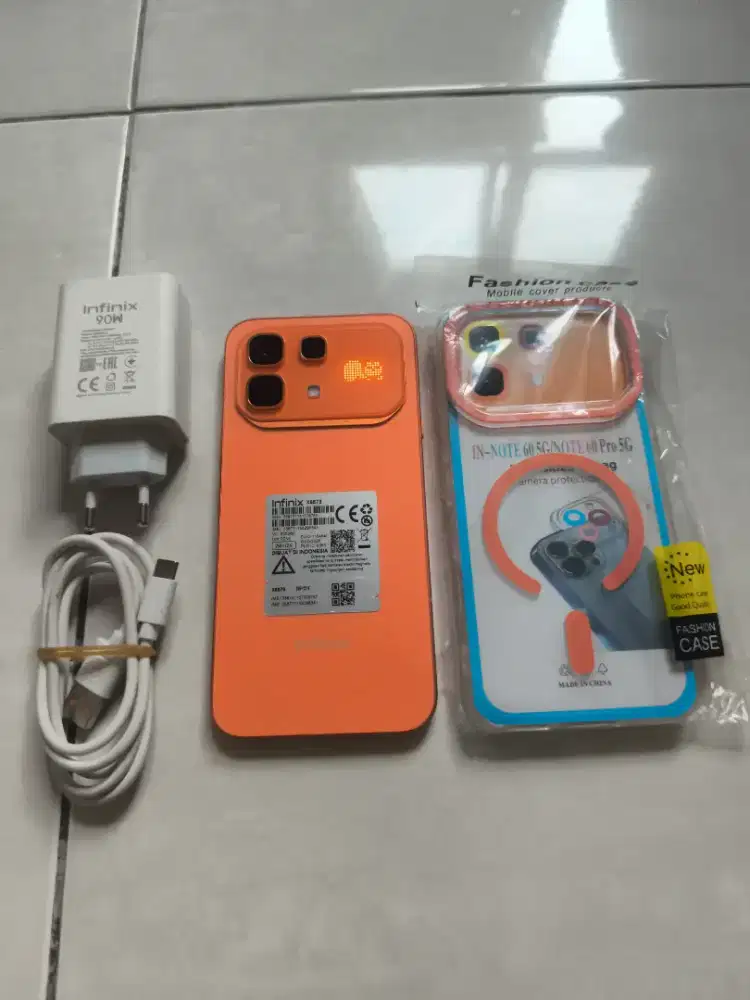 Infinix note 60 pro 12/256 orange mulus HP charger resmi