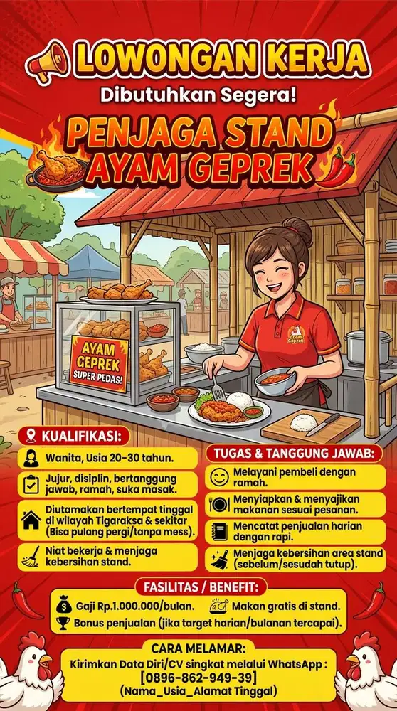 Penjaga Stand Ayam Geprek