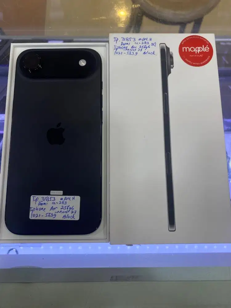 iPhone Air 256gb Black second bergaransi resmi.