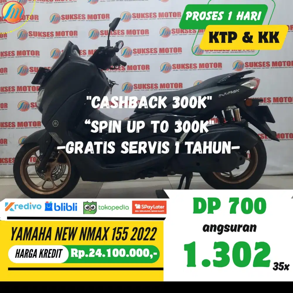 DP 700RIBU YAMAHA NEW NMAX 155 2022 ANGSURAN SANGAT TERJANGKAU KTP KK