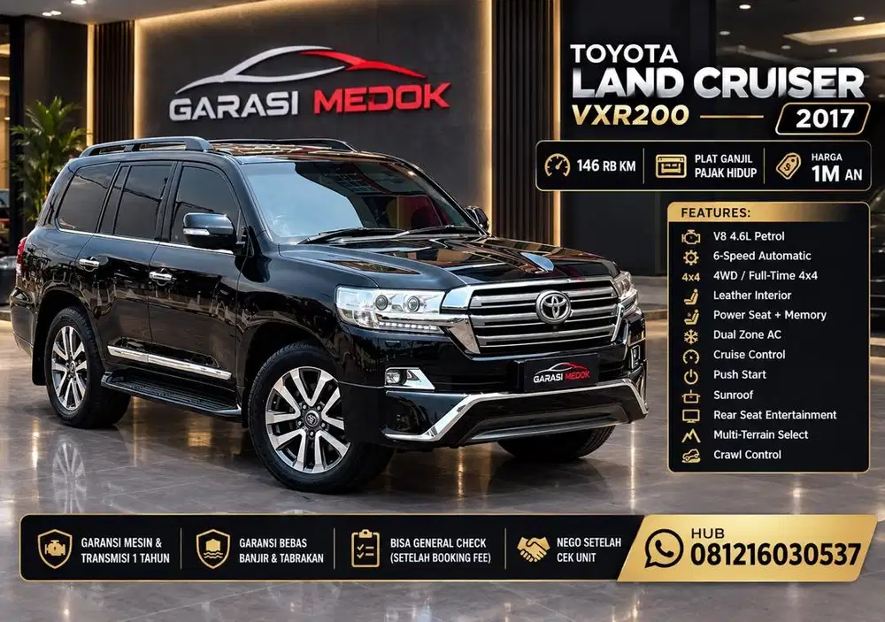 Toyota Land Cruiser VXR VX-R VX R 200 Diesel Solar 2017 Murah Bekas