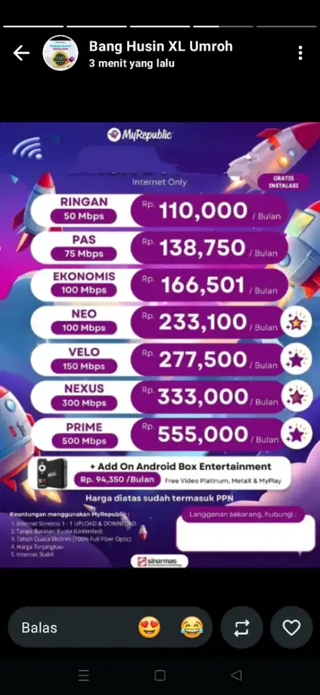 Parung Bogor Promo internet myrepublic wifi myrepublic