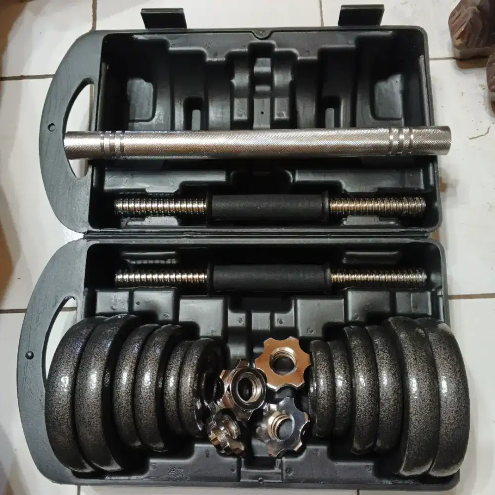 DUMBELL/BARBELL SET BESI BLACK CHROME 20 KG