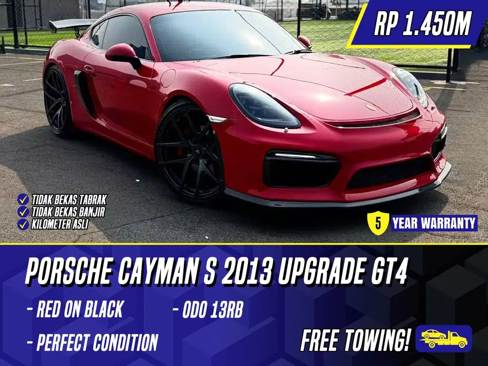 Porsche Cayman S 2013 Upgrade GT4 Red on Black Merah Looks GT 4