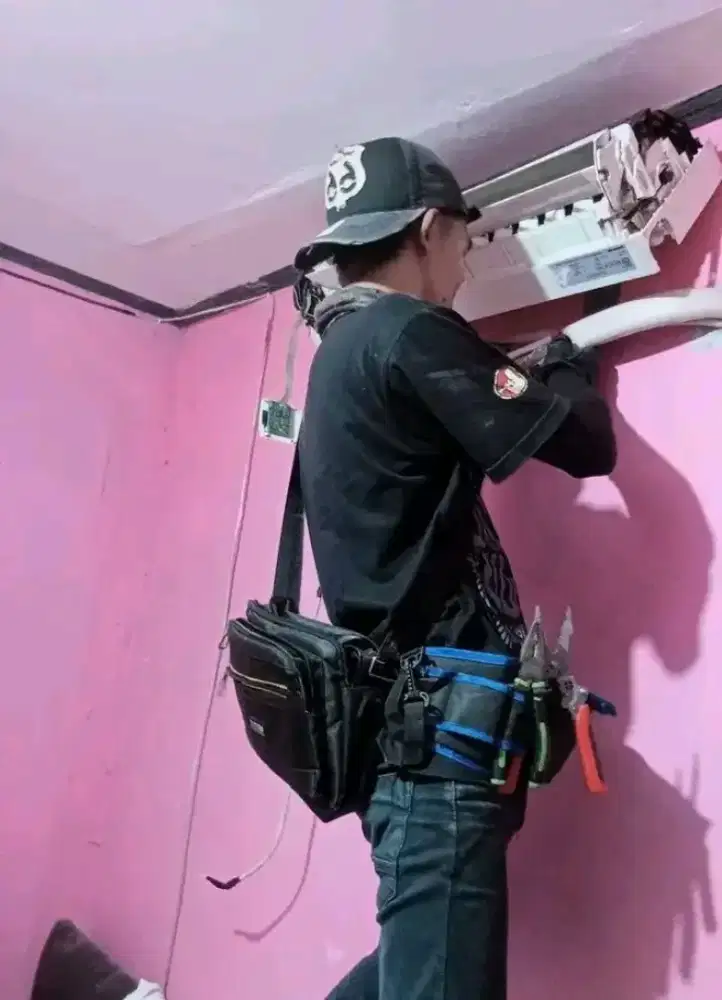 Service AC bongkar pasang AC kulkas pompa air
