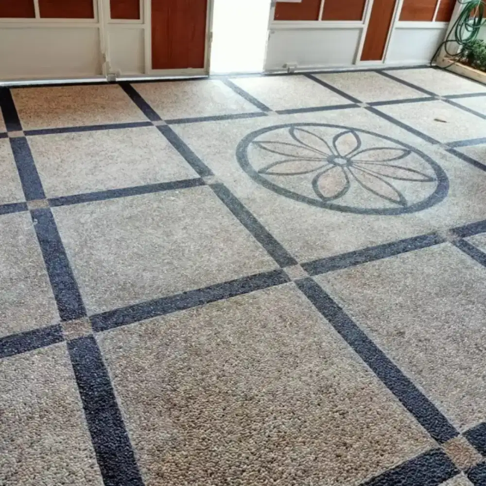 Lantai carport batu alam|batu sikat bergaransi