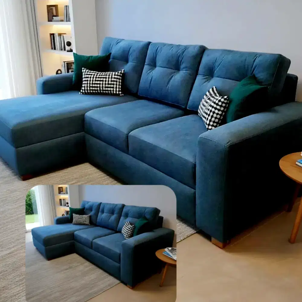 Sofa L tamu minimalis