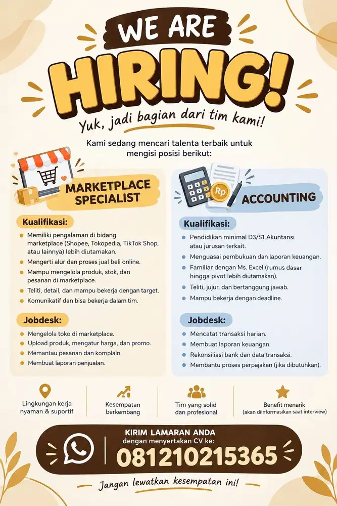 MARKETPLACE SPECIALIST/ACCOUNTING