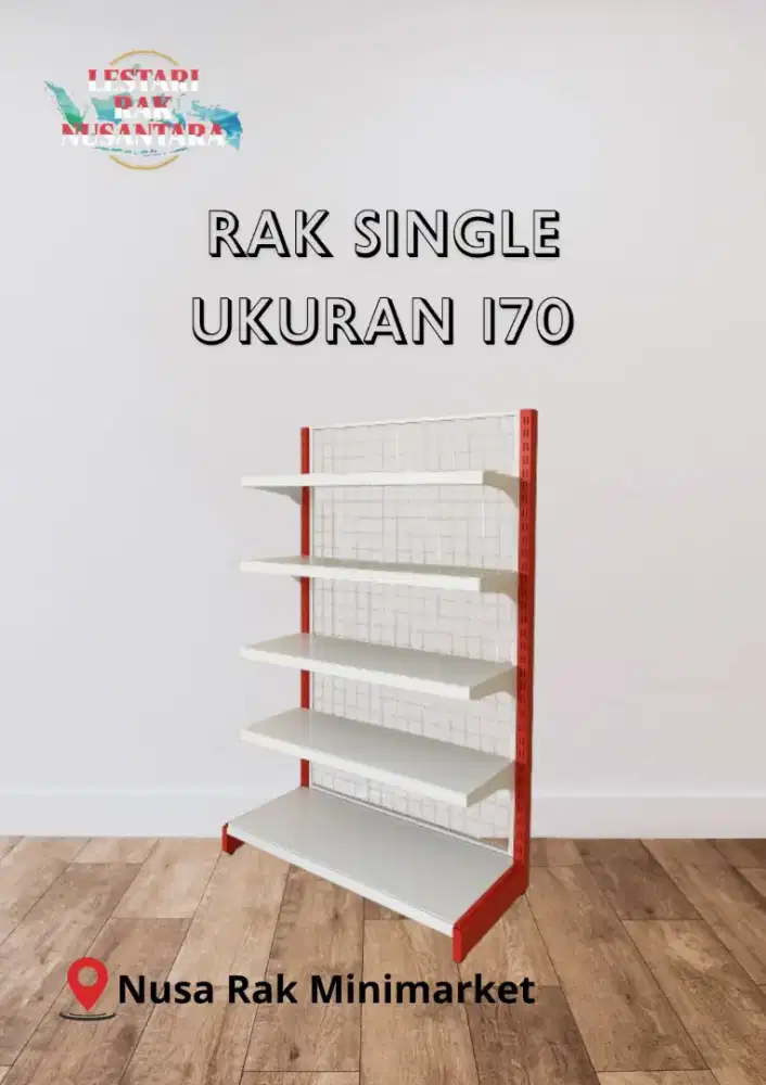 RAK GONDOLA SINGLE UKURAN 170 CM