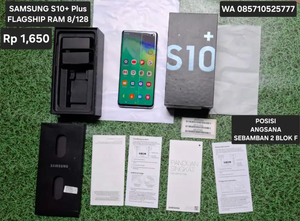 Samsung S10+ Sq0 Plus Ram 8/128 Kamera Mantap Chipset Kencang