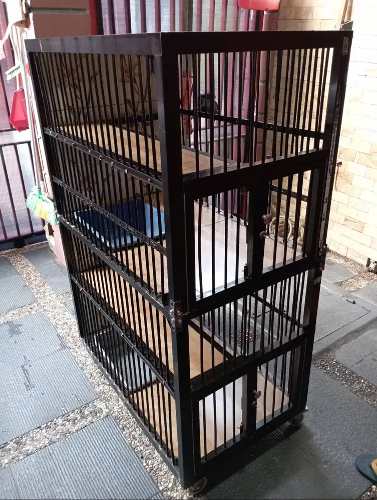 (JUAL CEPAT) KANDANG KUCING ALUMINIUM 2 PINTU CUSTOM KOKOH