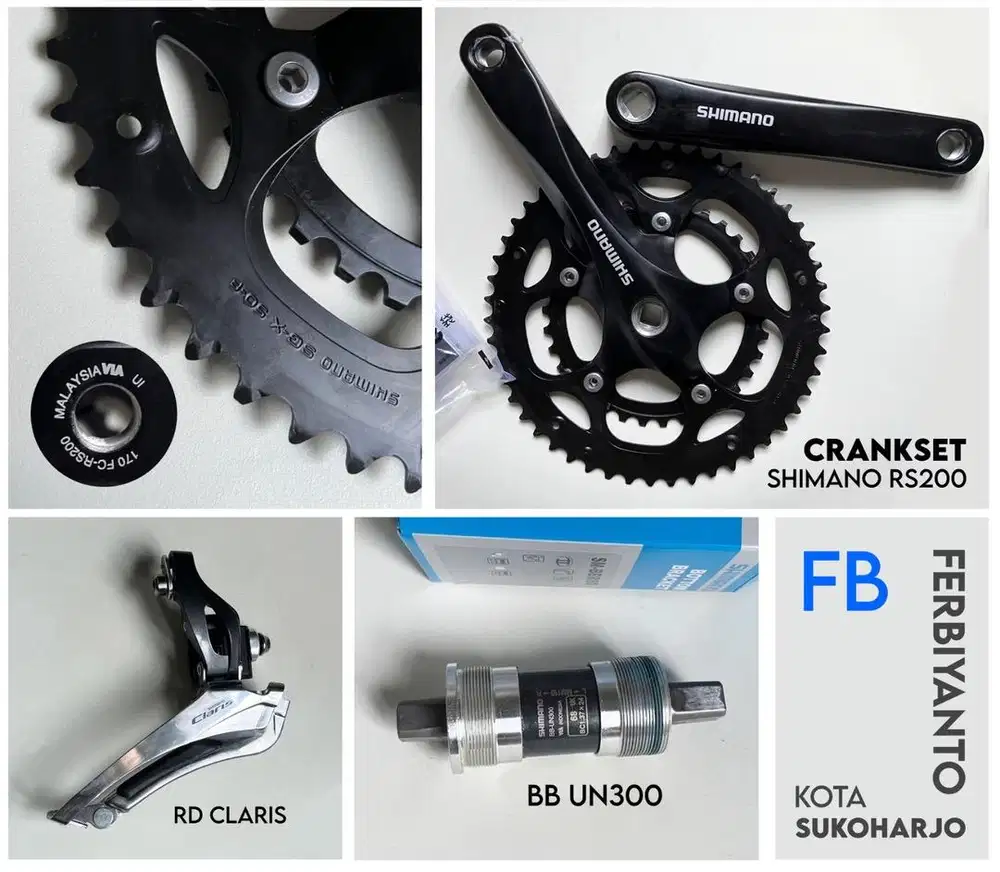 Part sepeda Crankset shimano rs200 Fd Claris Bb Un300