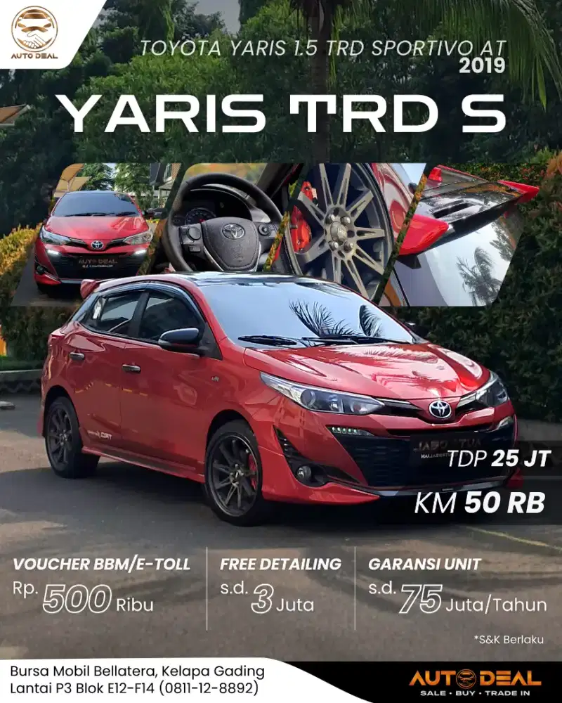 Toyota Yaris 1.5 TRD Sportivo 7 AB AT 2019