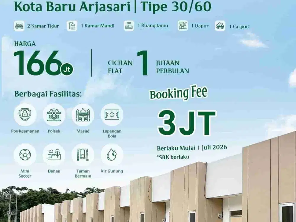 Subsidi. Cicilan 1 juta an T. 30/60 Arjasari. Bandung