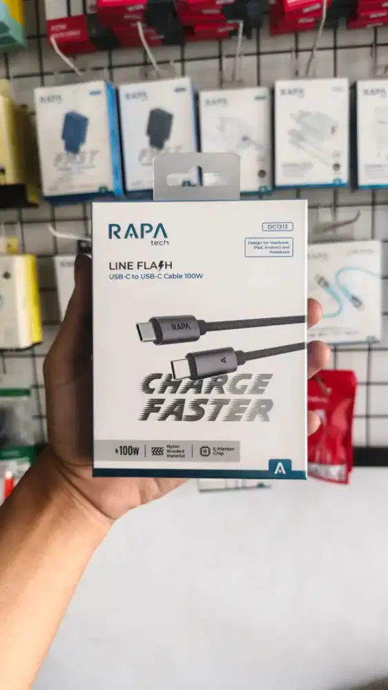KABEL DATA TYPE C TO C RAPA DC1313