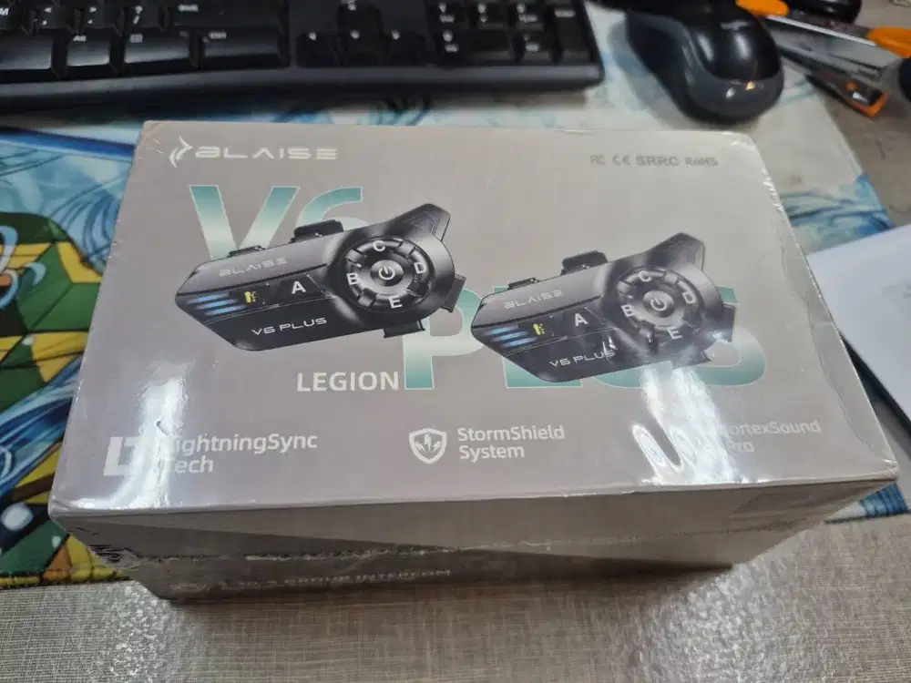 2 Unit RIDEZONE BLAISE V6 Plus Headset Helm Interkom