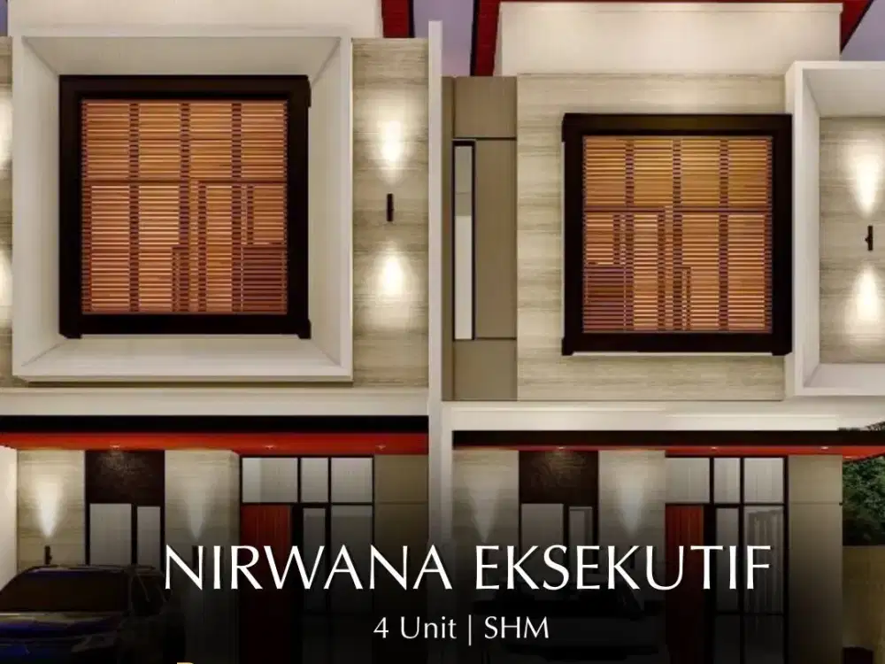 For Sale Rumah 4Unit Nirwana Eksekutif New Gress Modern Row jalan Boulevard 20Mtr & 3 Mobil Loss Carport 2 Mobil All(on progress serah terima Oktober