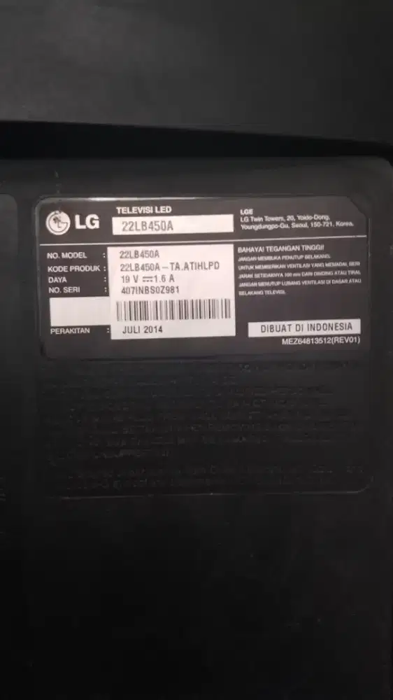 TV Led LG 24inch