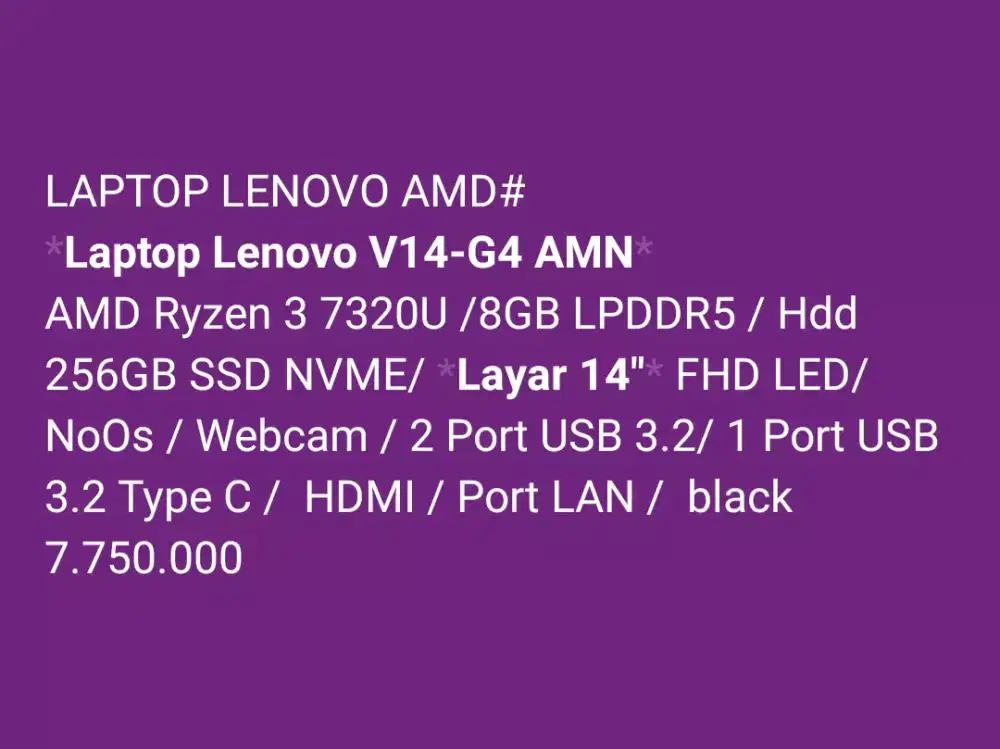 Laptop Lenovo V14-G4 AMN
