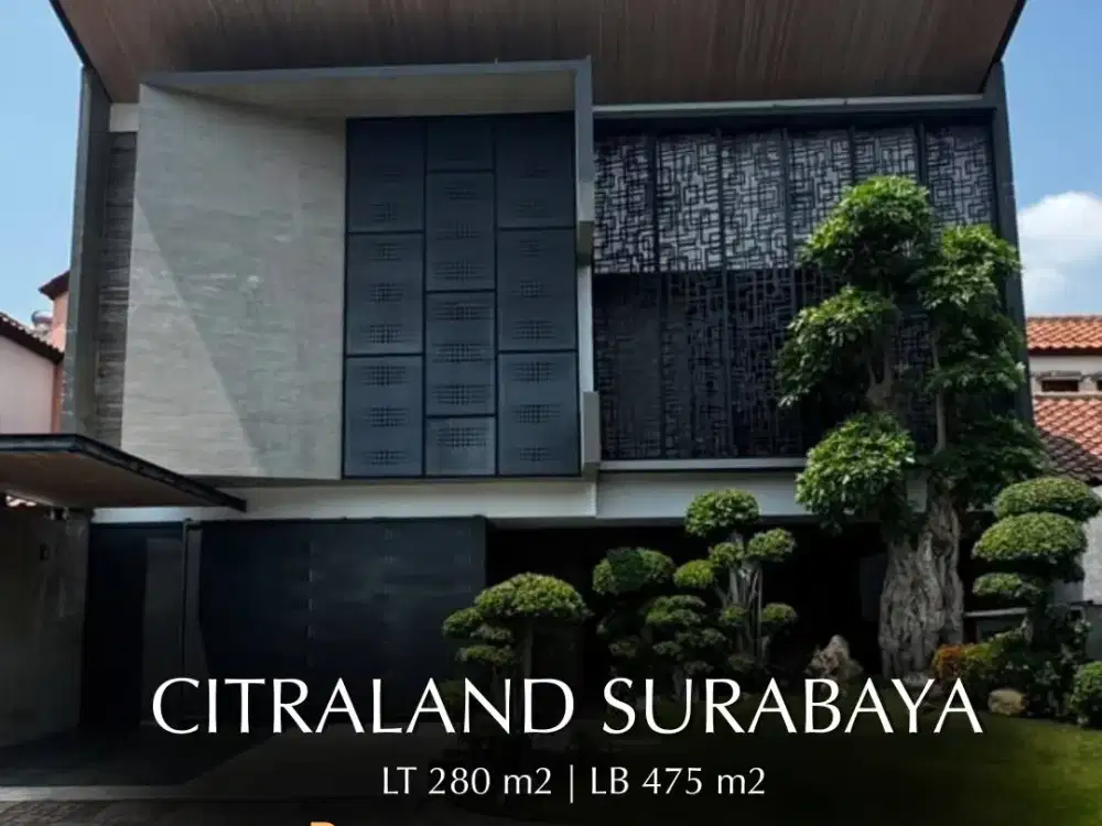 DI JUAL RUMAH TROPICAL MODERN MINIMALIS CITRALAND SURABAYA