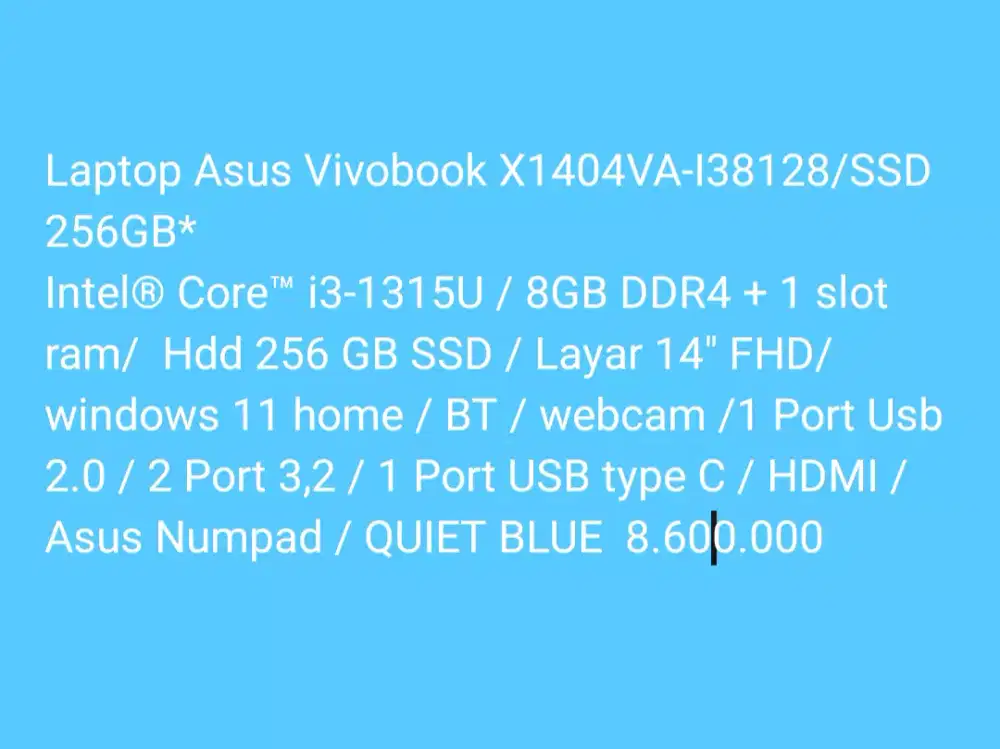 ASUS X1404VA-138128 256