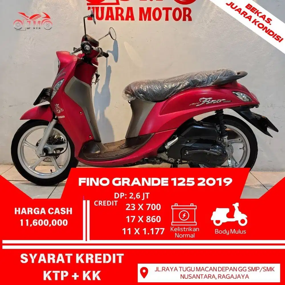 FINO 125 GRANDE 2019 PAJAK PANJANG UNIT SIAP PAKAI NO KENDALA