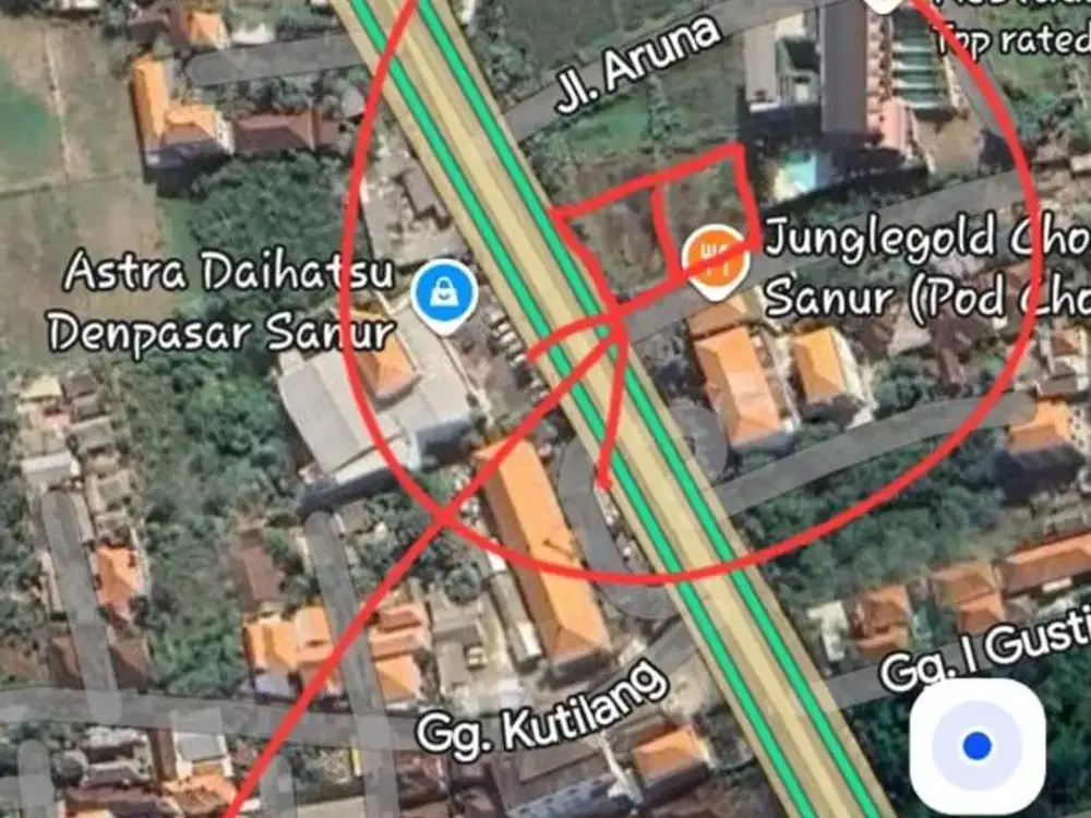 DIJUAL TANAH LANGKA 11,5 ARE – DEKAT PELABUHAN MATAHARI TERBIT, SANUR