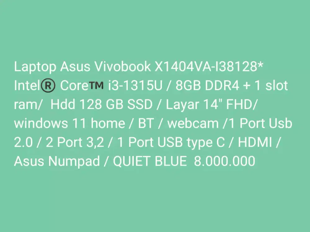 ASUS X1404VA-138128 128