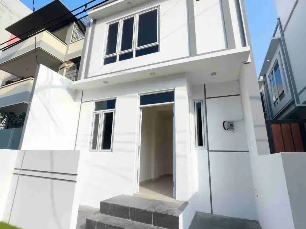 rumah modern 2 lantai siap huni di mangga dua dekat stasiun kereta pangeran jayakarta jakarta pusat
