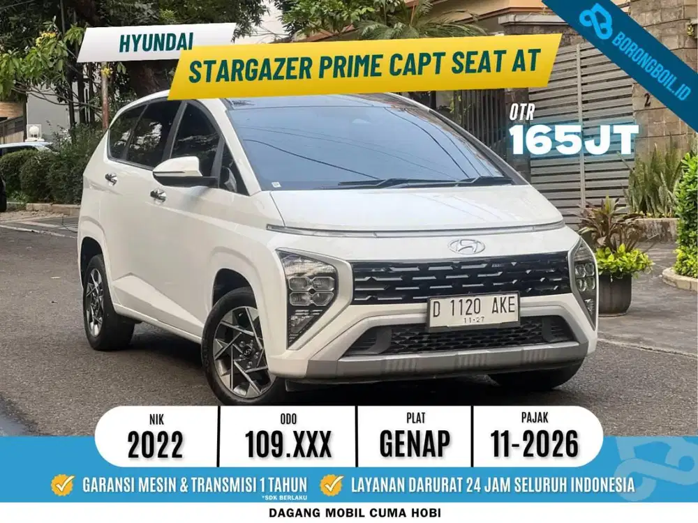 TERMURAH HYUNDAI STARGAZER PRIME CAPT SEAT AT 2022 PUTIH ISTIMEWA