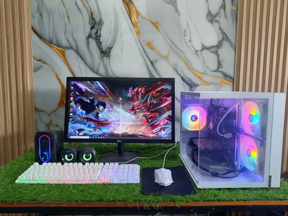 PC GAME & DESAIN CORE I7 GEN-4 (16GB/128+500GB) GTX 1650, LAYAR 22INC