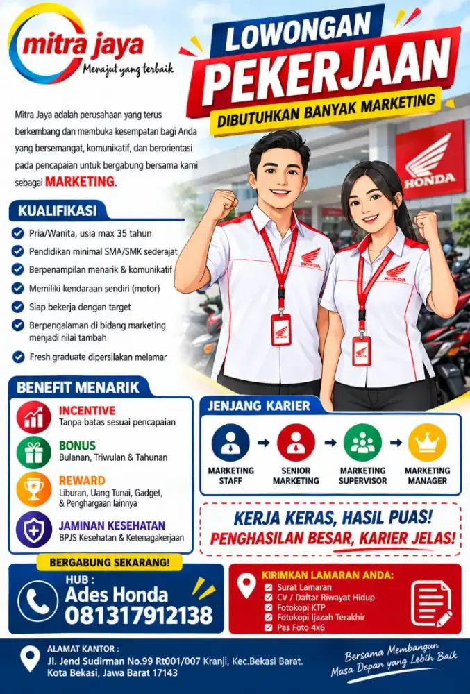 Loker Marketing Motor Honda