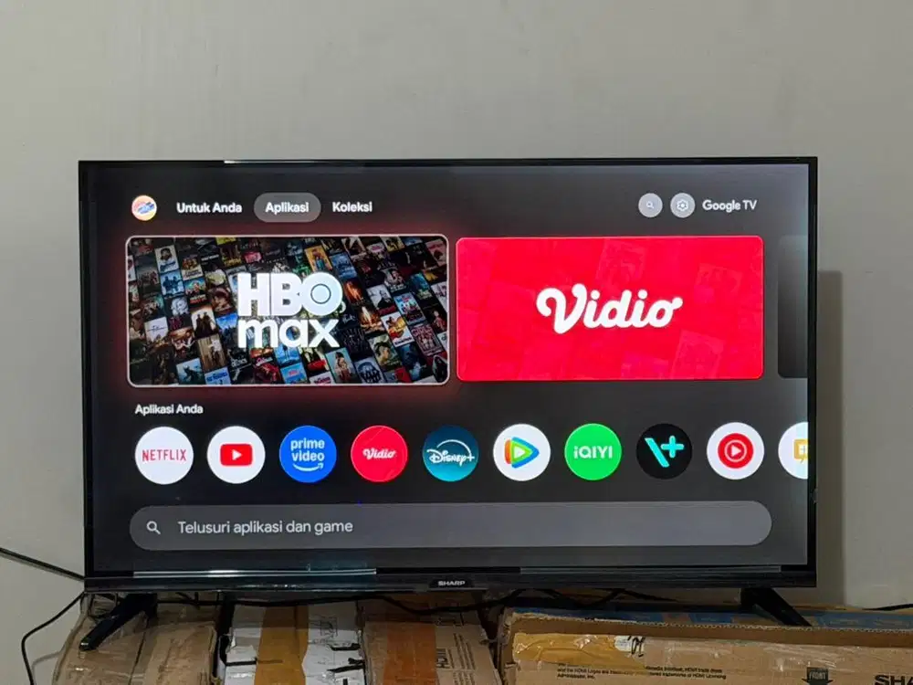 Google tv sharp aquos 32 inch mulus 1000% seperti baru fullset garansi