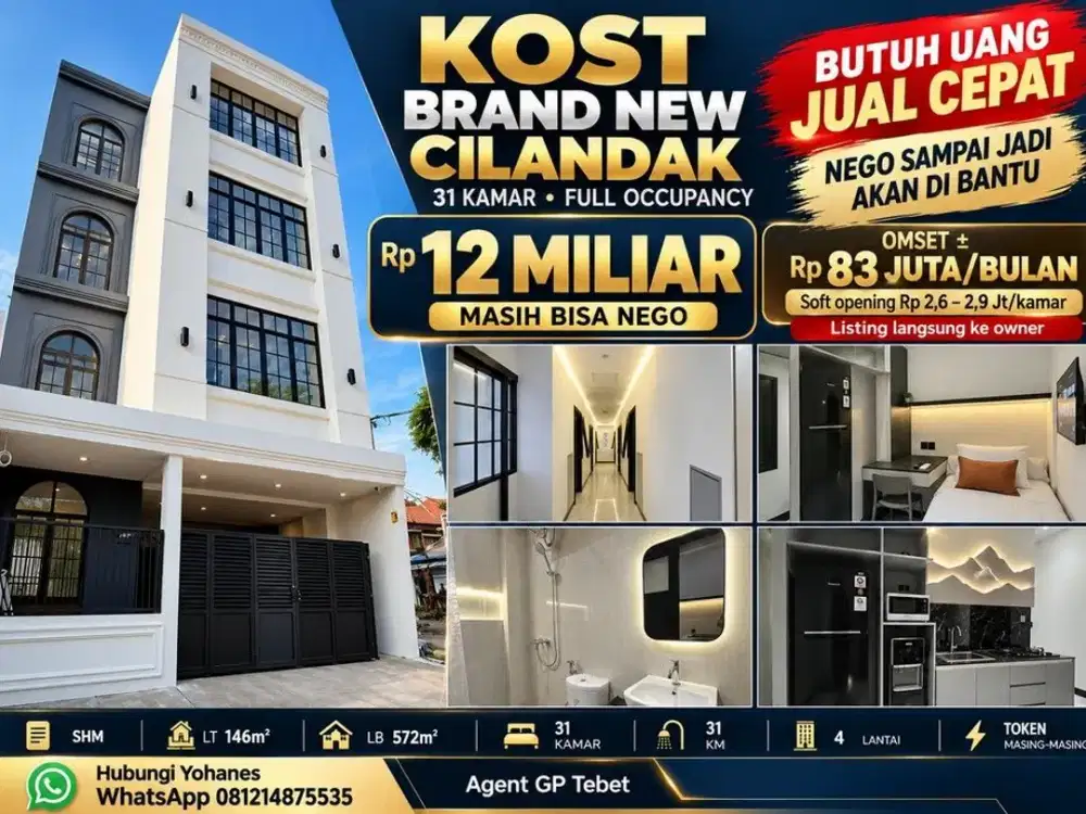 Kost BRAND NEW Cilandak 31 Kamar Full Occupancy