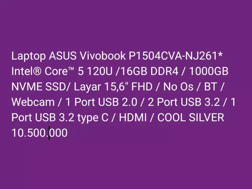 ASUS P1504CVA-NJ261
