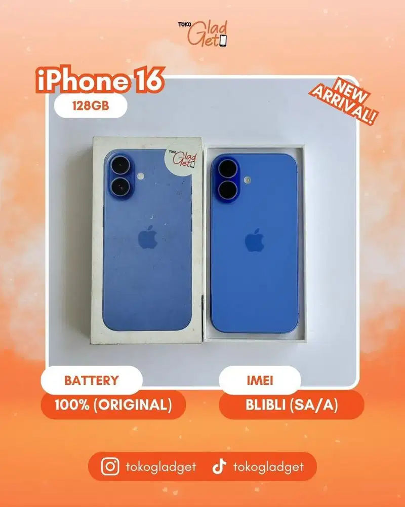 iPhone 16 Basic 128 Gb ex IBOX/BLIBLI