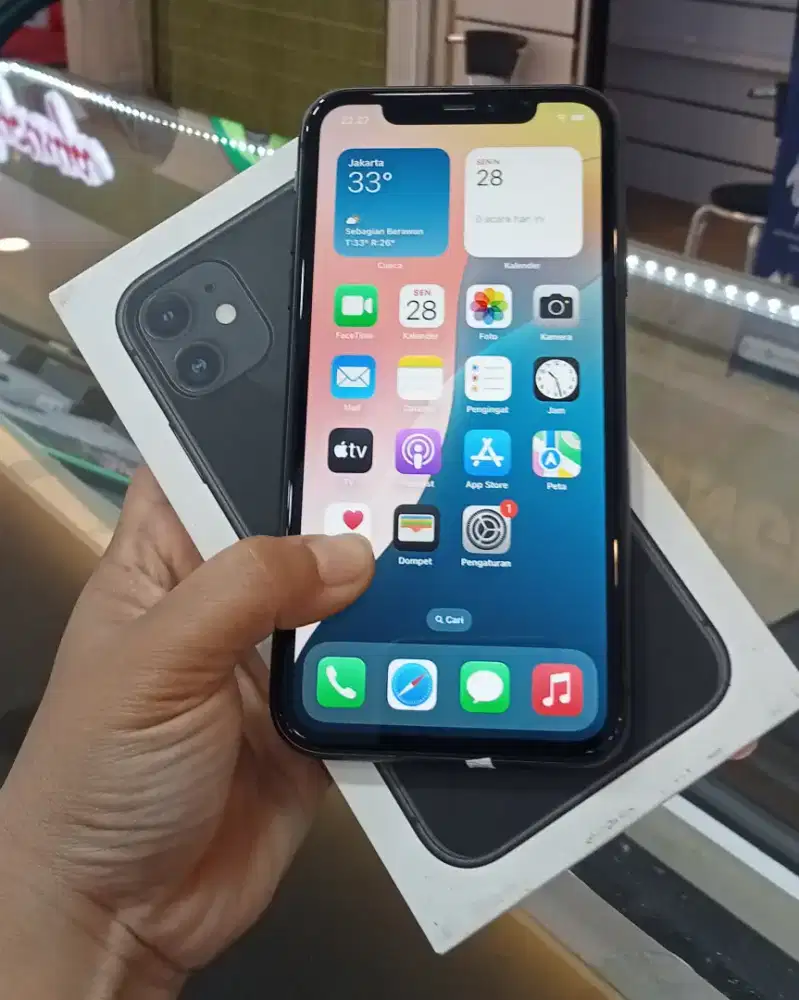 Hp second iphone 11 128gb black ibox fullset