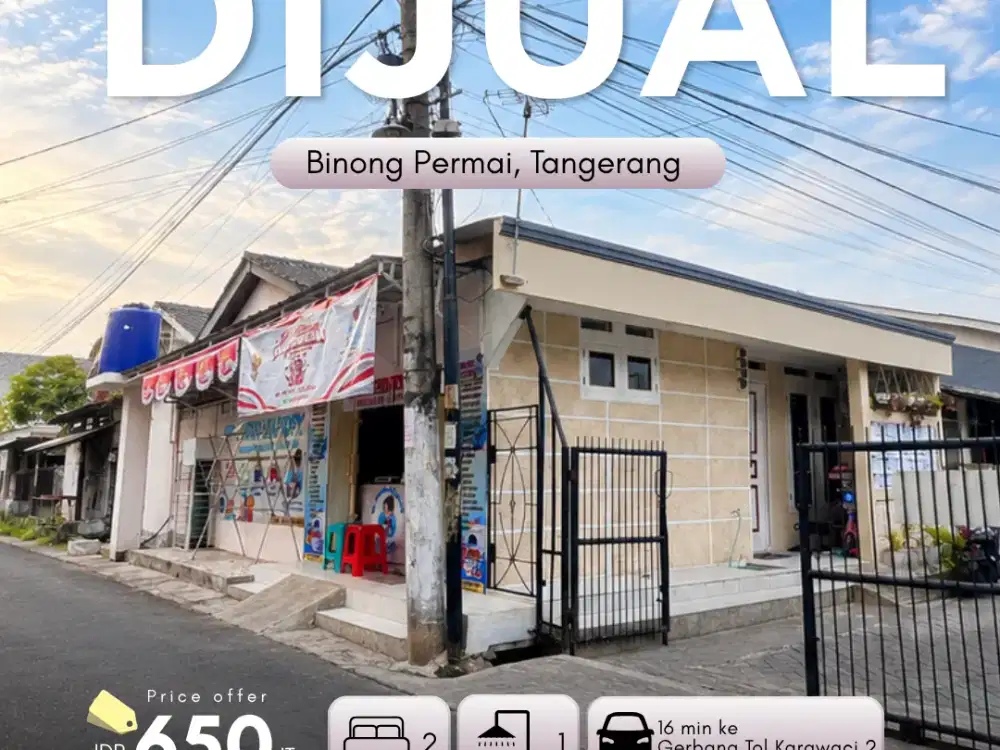 DIJUAL RUMAH DAN TEMPAT USAHA Binong Permai, Tangerang