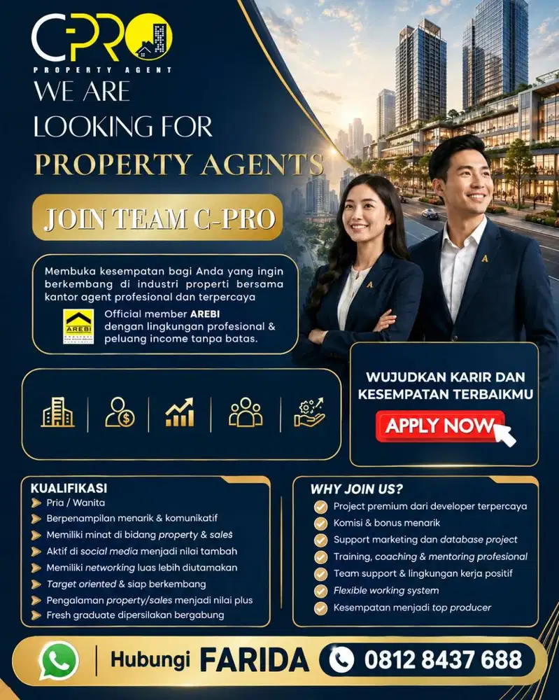 Dibuka Lowongan Kerja Sebagai Freelance Property Consultant