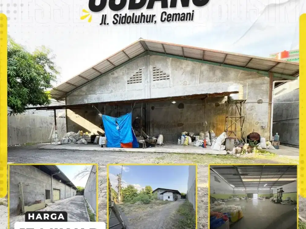 Dijual Gudang Strategis di Jl. Sidoluhur, Grogol, Sukoharjo