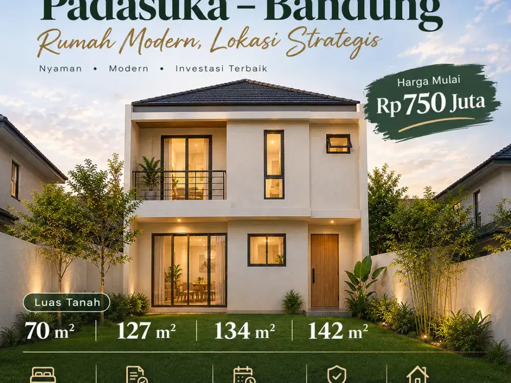Rumah Modern 2 Lantai Padasuka