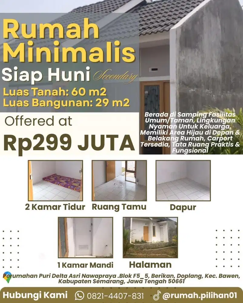 Hunian Praktis Dengan Ruang Terbuka yang Nyaman