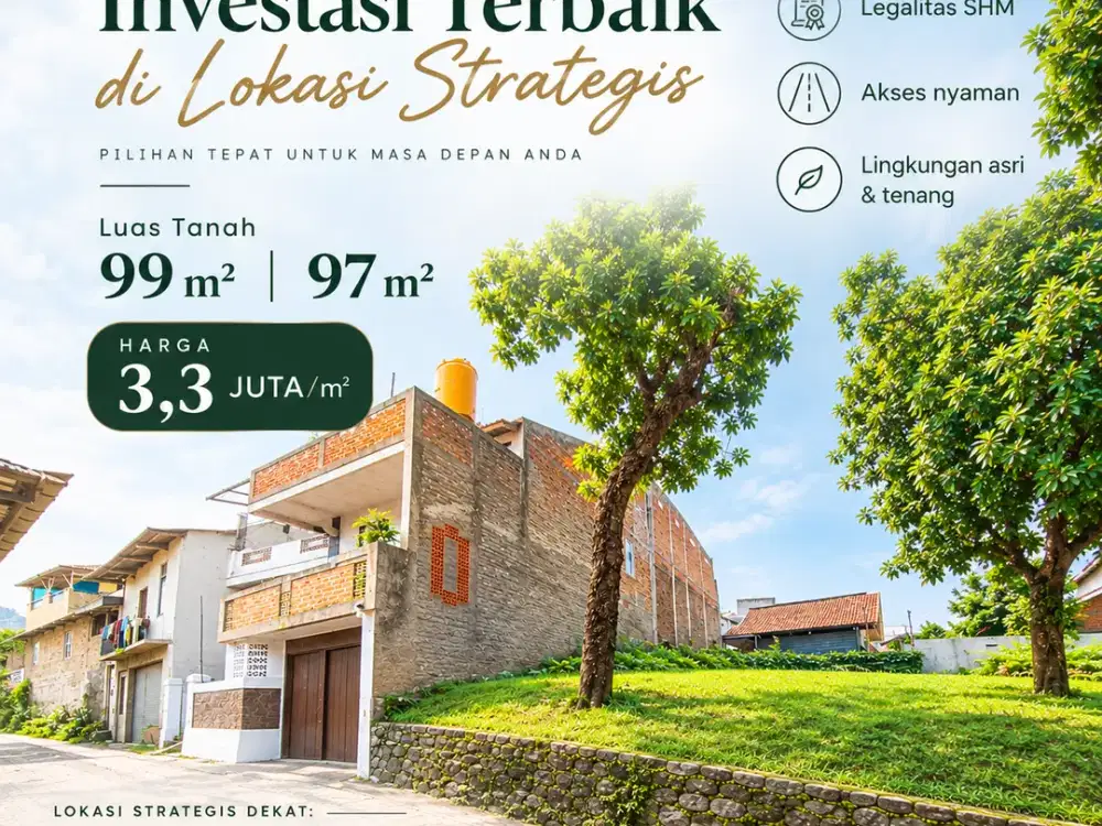 Tanah Luas 99 m² di Kawasan Bojongkoneng