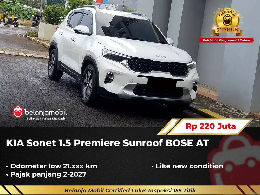 [ GARANSI 5THN ] KIA Sonet 1.5 Premiere Sunroof BOSE AT 2022/2023/2024