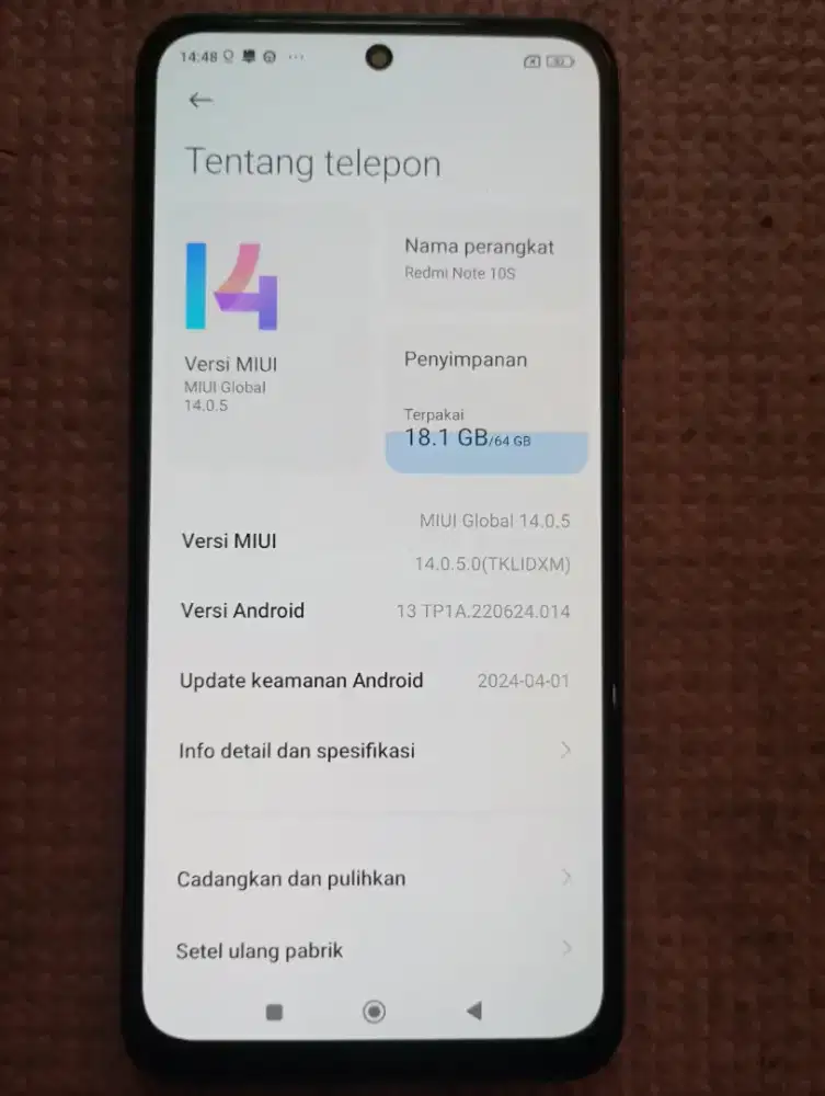 Redmi Note 10 s(ori)