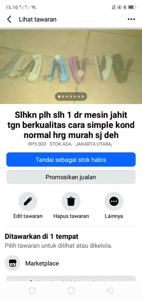 Slhkn plh slh 1 dr mesin jahit mini serba guna kond normal hrg murah