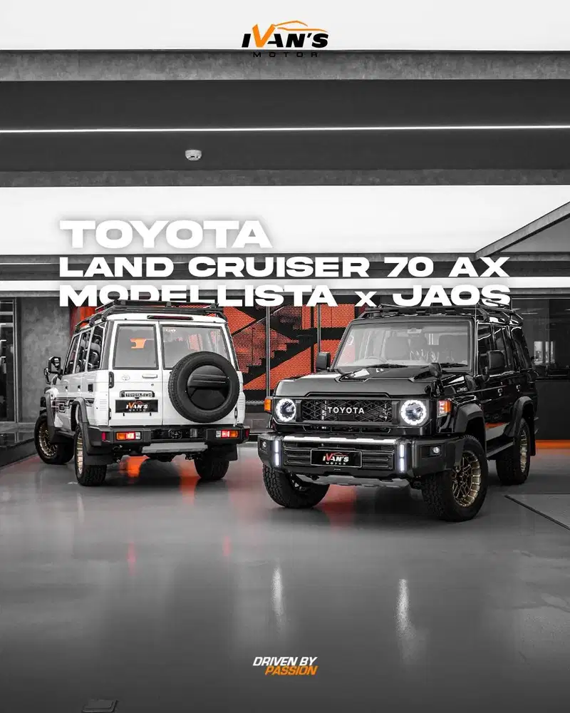TOYOTA LAND CRUISER 70 AX MODELISTA 2026 WHITE ON BLACK. JAPAN VERSION