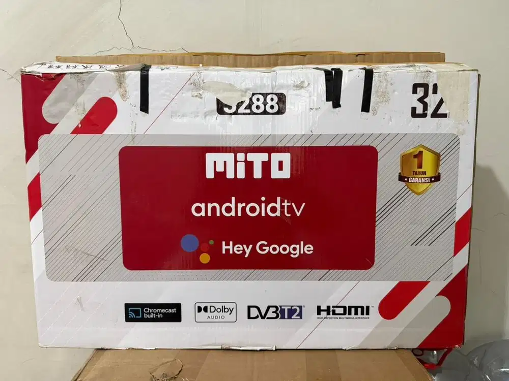 Android tv mito 32 inch mulus 1000% like new fullset