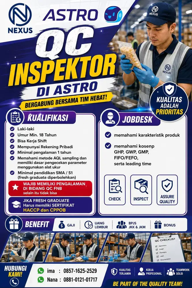 LOKER MITRA QC INSPEKTOR ASTRO X NEXUS