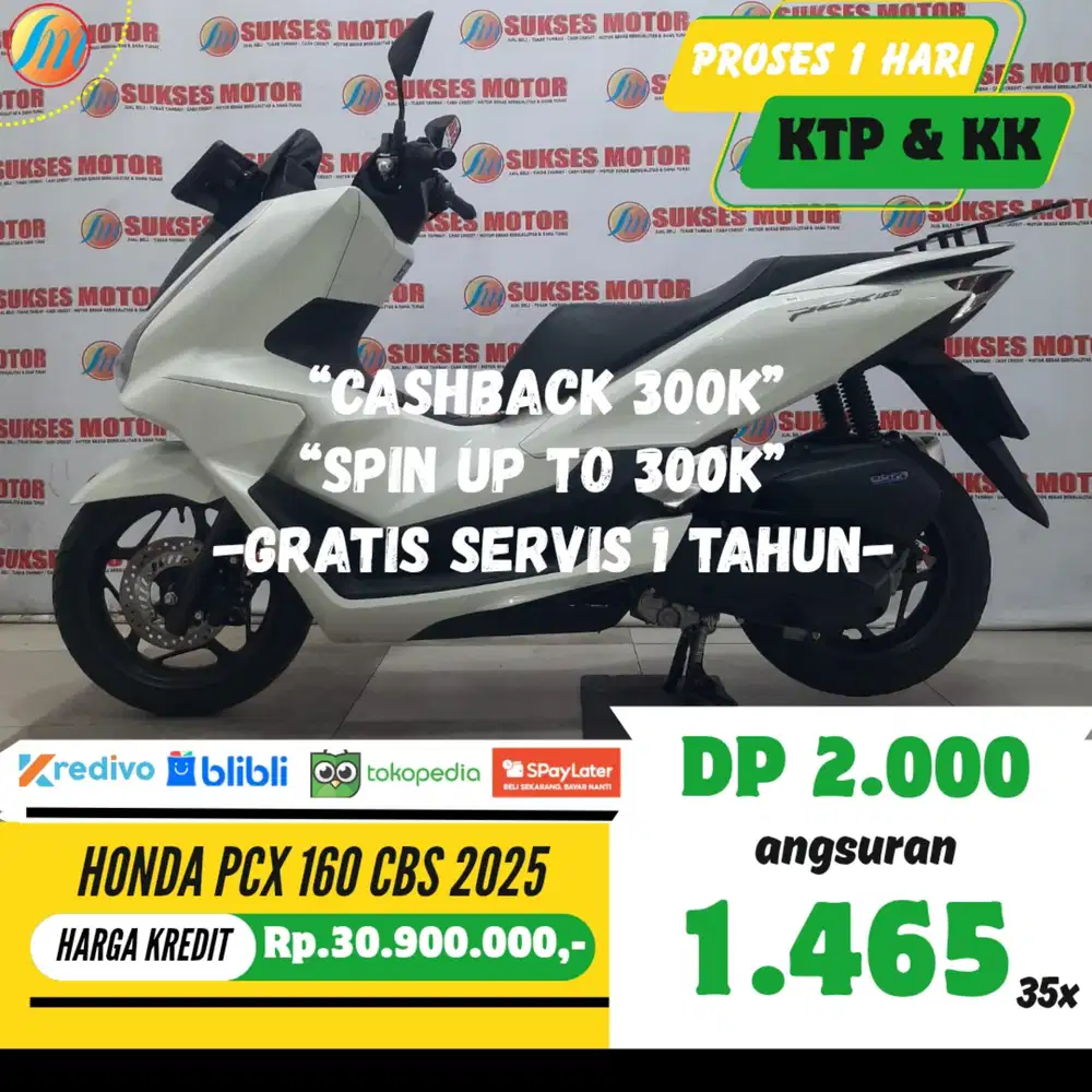 HONDA PCX 160 CBS 2025 KREDIT MURAH ANGSURAN TERJANGKAU BERGARANSI